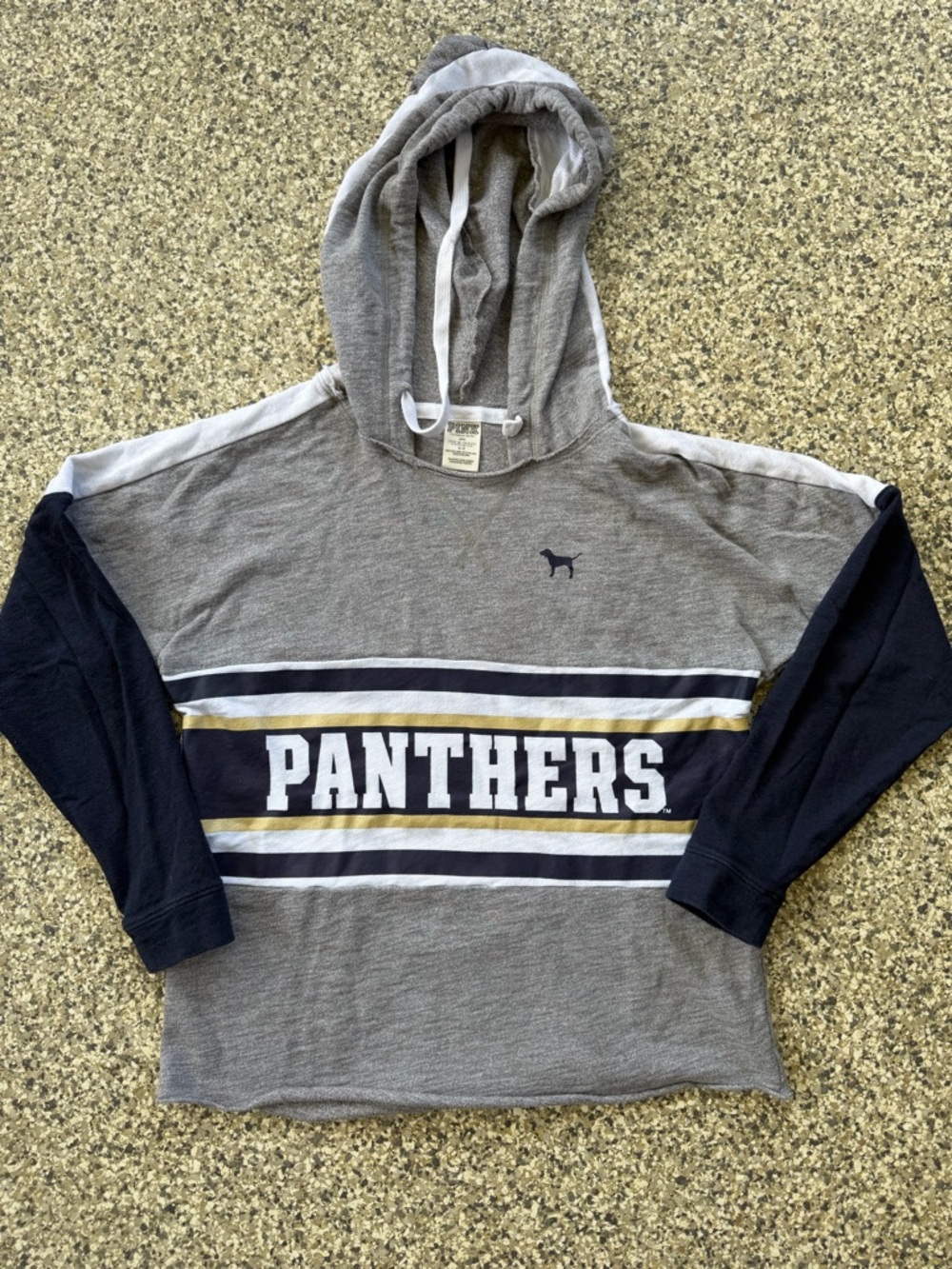 PINK Victoria's Secret Gray Hoodie with Pitt Panthers design